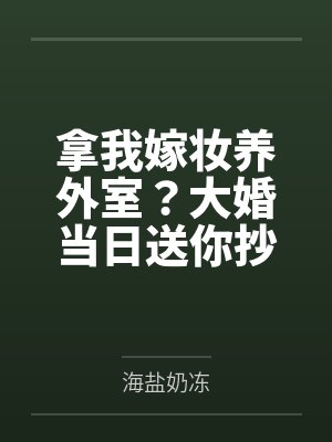 拿我嫁妆养外室？大婚当日送你抄家